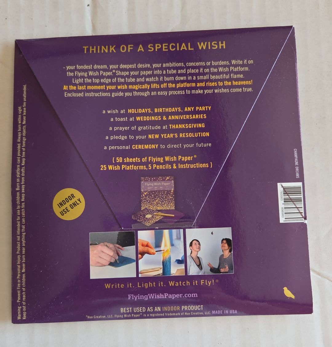 Flying Wish Paper – Champagne Celebration Edition | Wish Kit Gift Set