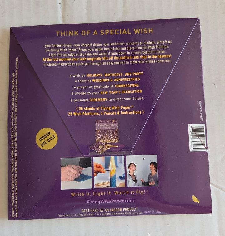 Flying Wish Paper – Champagne Celebration Edition | Wish Kit Gift Set